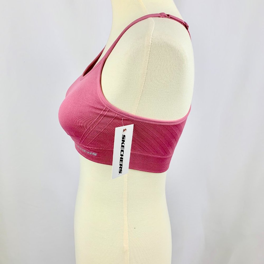 NWT Skechers Pink Mauve Sports Bra Size Small - Picture 5 of 10